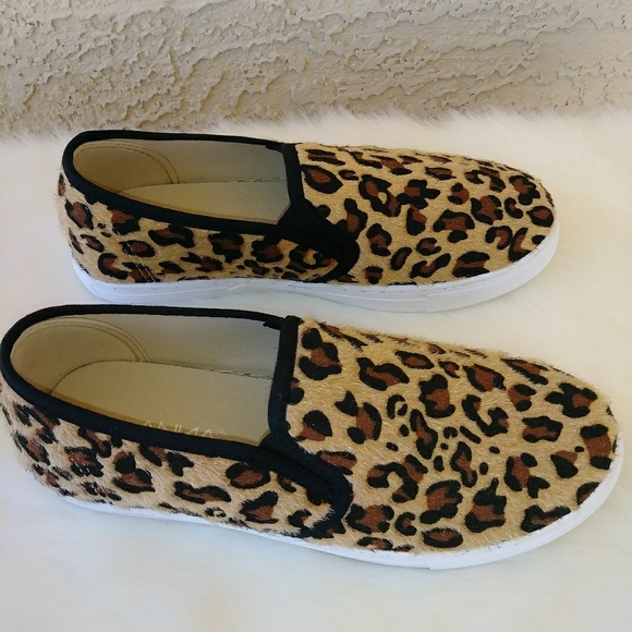 leopard pony hair flats